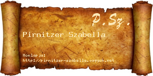Pirnitzer Szabella névjegykártya